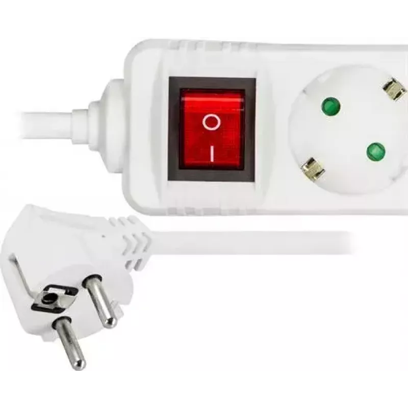 Microconnect GRU0035WS toitepikendus 5 m 3 vahelduvvoolupistikut Valge