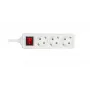 Microconnect GRU0035WS toitepikendus 5 m 3 vahelduvvoolupistikut Valge