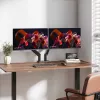 Manhattan TV- ja monitorikinnitus, lauale, täisliigutus, vedru, 2 ekraani, 13–45 inch, must