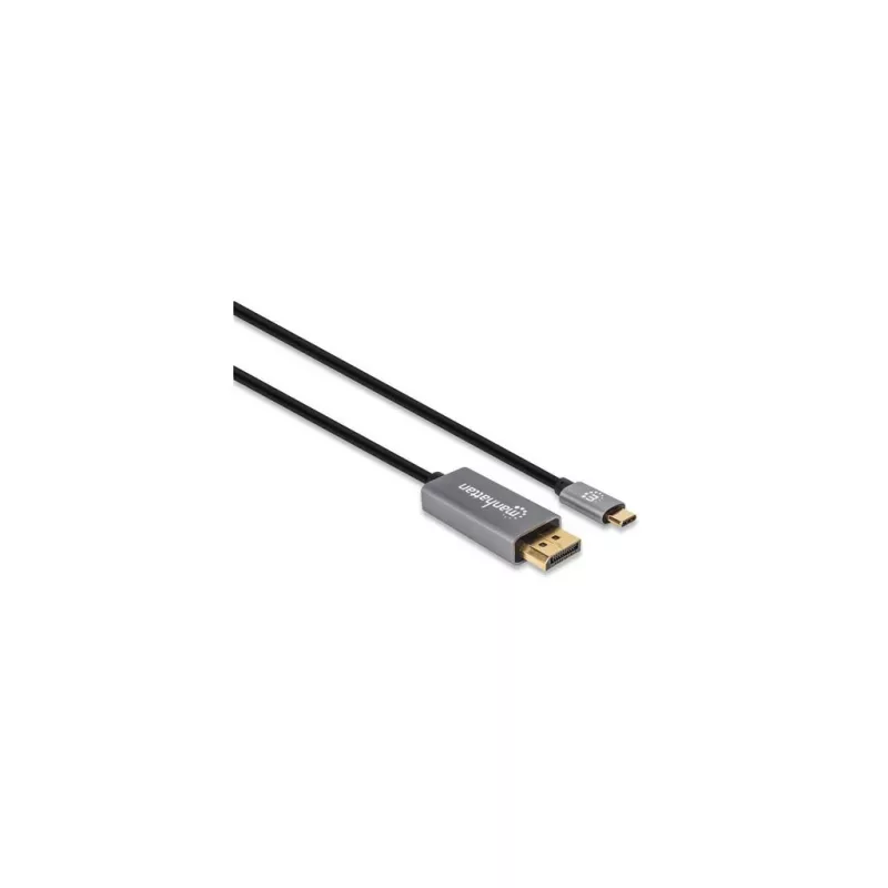 Manhattan USB-C–DisplayPort 1.4 kaabel, 8K@60Hz, 3m, isane-isane, mitte kahesuunaline, must, kolmeaastane garantii