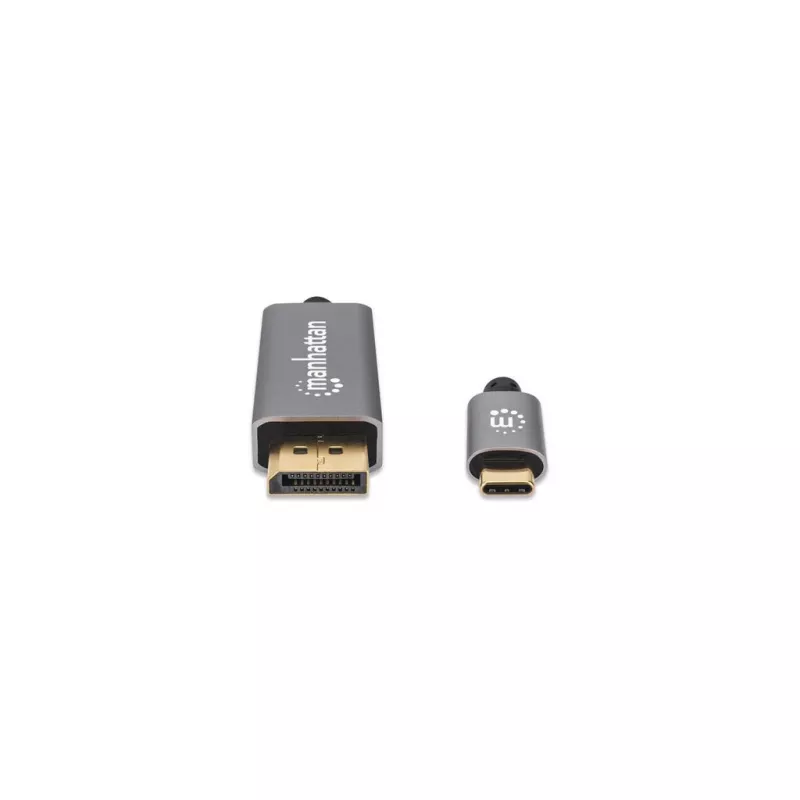 Manhattan USB-C–DisplayPort 1.4 kaabel, 8K@60Hz, 3m, isane-isane, mitte kahesuunaline, must, kolmeaastane garantii
