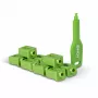Pordiblokeerijate komplekt Lindy SFP Port Locks roheline 10 tk + 1 võti, ühildub SFP-ga, 20×74,5×5,9 mm