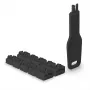 Pordiblokeerijate komplekt Lindy RJ45 Port Locks Must — 10 tk + 1 võti, ühildub RJ-45 portidega