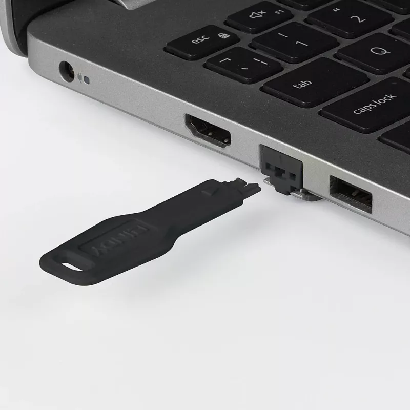 Pordiblokeerijate komplekt Lindy RJ45 Port Locks Must — 10 tk + 1 võti, ühildub RJ-45 portidega