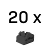 Pordiblokeerija Lindy RJ-45 (20 tk pakend) – must, ABS, 20×74,5×5,9 mm