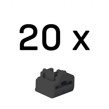 Pordiblokeerija Lindy RJ-45 (20 tk pakend) – must, ABS, 20×74,5×5,9 mm