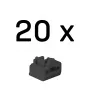 Pordiblokeerija Lindy RJ-45 (20 tk pakend) – must, ABS, 20×74,5×5,9 mm