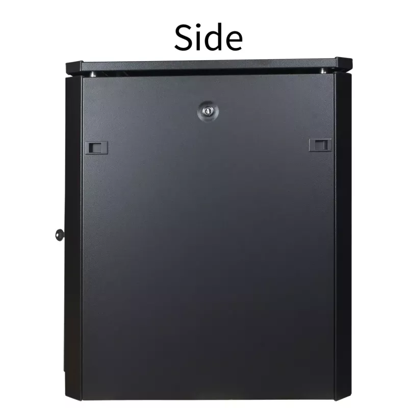 Eraldiseisev rack Lanview RDL12U66BL — 12U, 600 kg, võtmelukk, reguleeritavad jalad, kaablihaldus, IP40, must