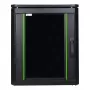 Eraldiseisev rack Lanview RDL12U66BL — 12U, 600 kg, võtmelukk, reguleeritavad jalad, kaablihaldus, IP40, must
