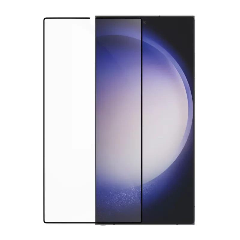 dbramante1928 Eco-Shield Samsung Galaxy S23 Ultra must äär tolmukindel kriimustuskindel karastatud klaasist ekraanikaitse