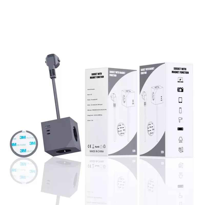USB-magnetpistik MicroConnect MC-CUBE015USBMAGNETIC