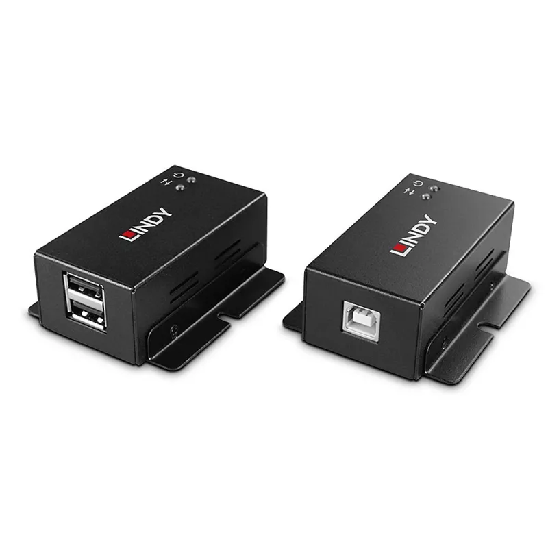 Võrgusaatja ja -vastuvõtja Lindy 50m 2-pordiline USB 2.0 Cat. 6 pikendaja