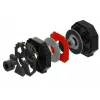 Thrustmaster T598X rool ja pedaalid, must/punane, USB juhtmega, analoog/digitaal, PC, PlayStation 4, PlayStation 5, metallkorpus