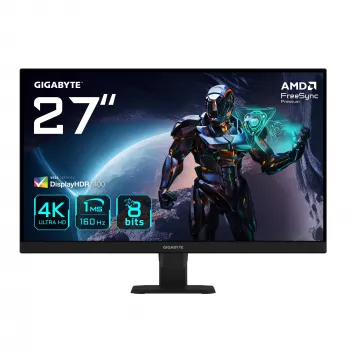 GIGABYTE GS27U 27-tolline UHD mängumonitor - 3840 x 2160, 160 Hz, 1 ms, 350 cd/m², Display HDR400, HDMI 2.1, DisplayPort 1.4