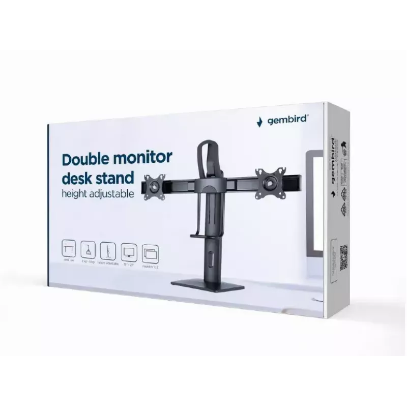 Monitorihoidik Gembird MS-D2-01 27 tolli Must Vabaltseisev