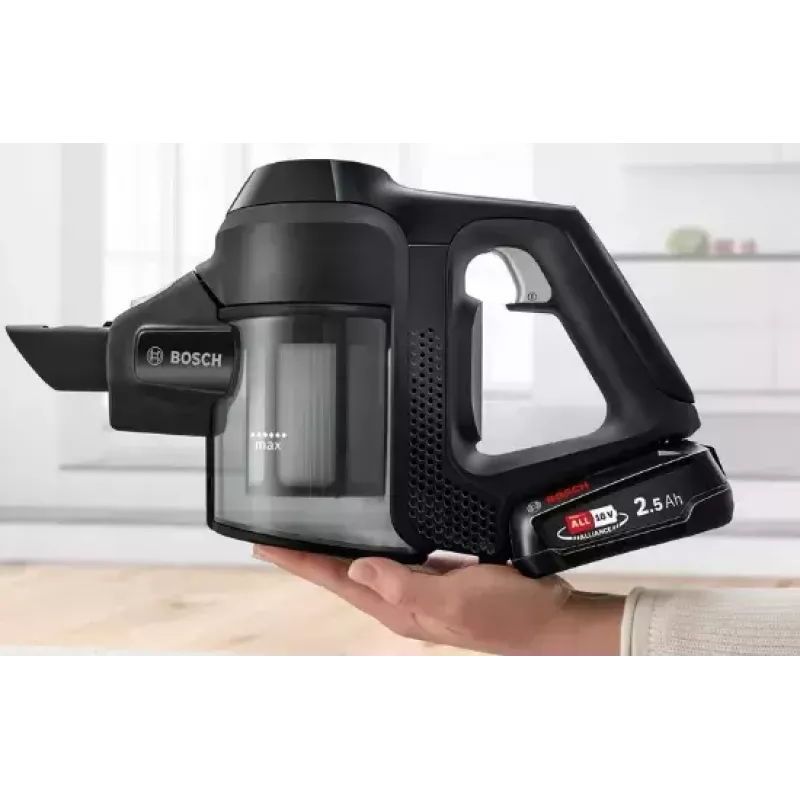 Bosch Serie 6 BBS611BSC pulkpihusti/elektriline luud 2-in-1 pulkpihusti Aku Kuiv Kotita Must 2,5 Ah