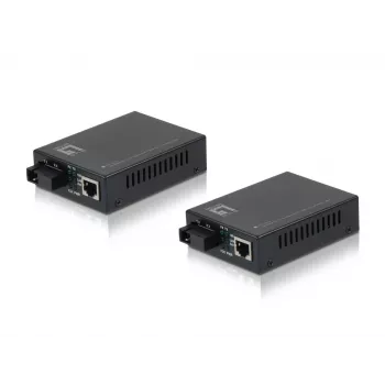 LevelOne RJ45 to SC BIDI Fast Ethernet meediumimuundurite komplekt, ühemoodikiud, 20 km