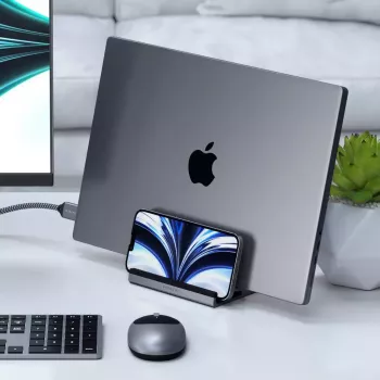 Sülearvuti ja tahvelarvuti alus Satechi ST-ADVSM hõbedane, ühildub MacBook Proga