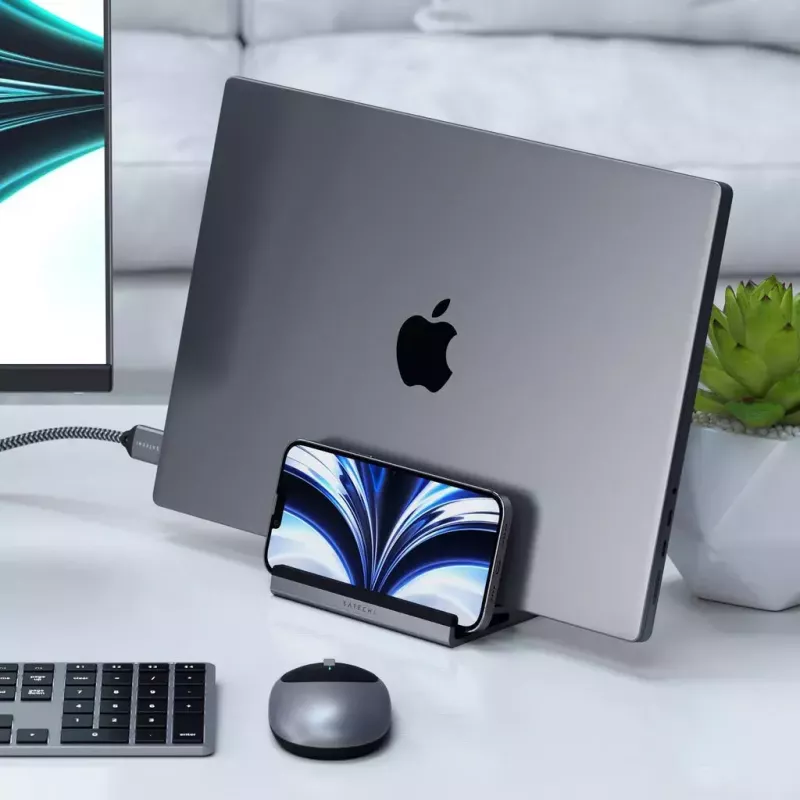 Sülearvuti ja tahvelarvuti alus Satechi ST-ADVSM hõbedane, ühildub MacBook Proga