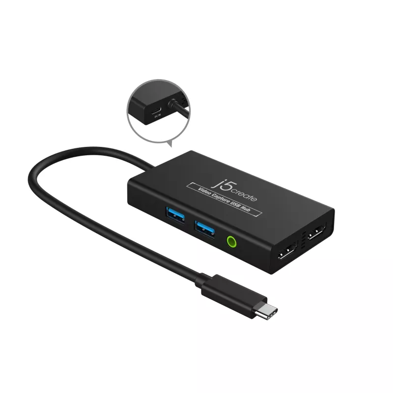 Video Capture USB Hub j5create JVA01-N 1920x1080 30Hz Must