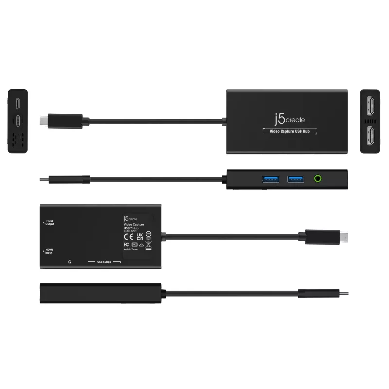 Video Capture USB Hub j5create JVA01-N 1920x1080 30Hz Must