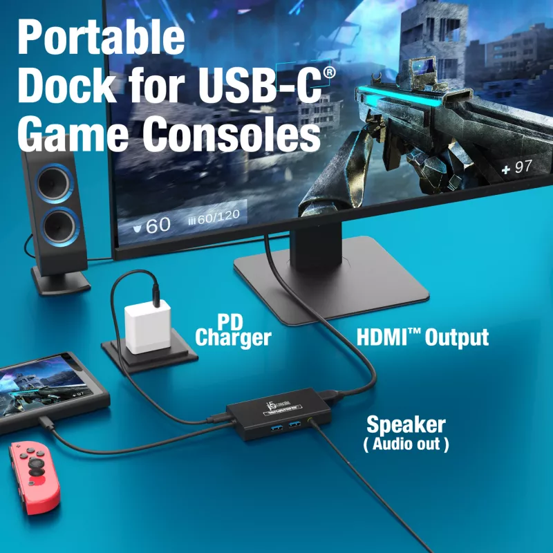 Video Capture USB Hub j5create JVA01-N 1920x1080 30Hz Must