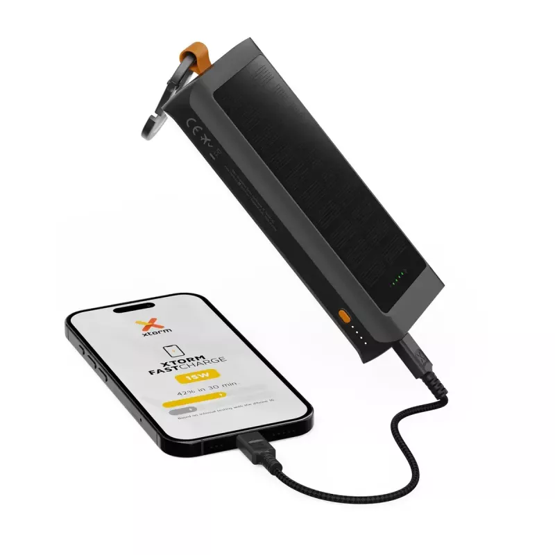 Akupank Xtorm XG2S101 — 10000 mAh LiPo, 30 W, USB‑C + USB‑A, hall/must/oranž