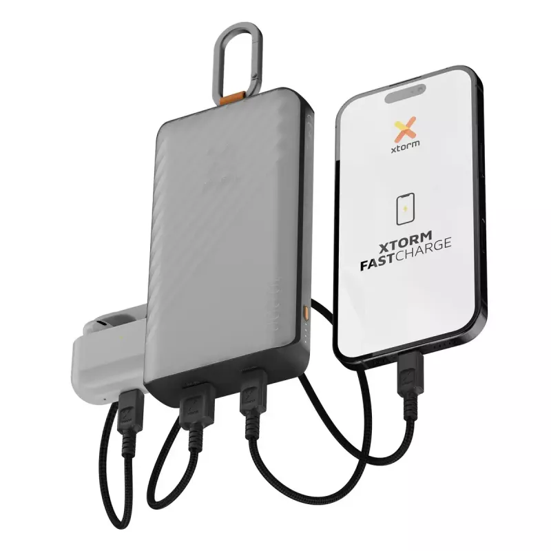 Akupank Xtorm XG2S101 — 10000 mAh LiPo, 30 W, USB‑C + USB‑A, hall/must/oranž