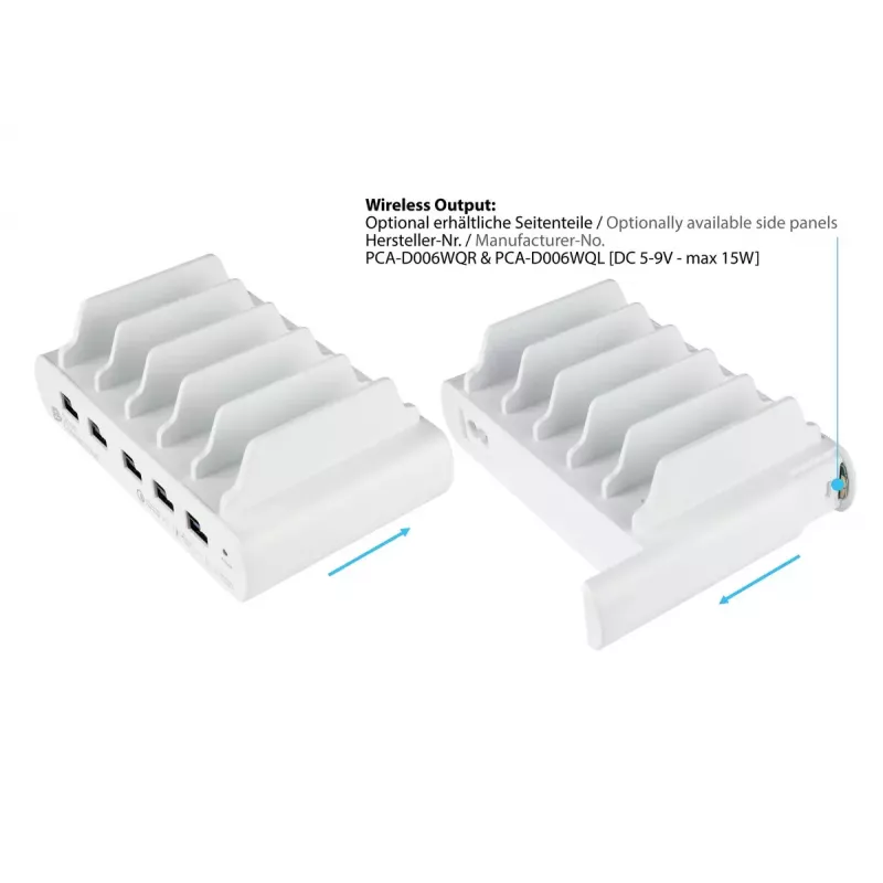 Eraldiseisev laadimisjaam Alcasa PCA-D006W valge 110W 100-240V