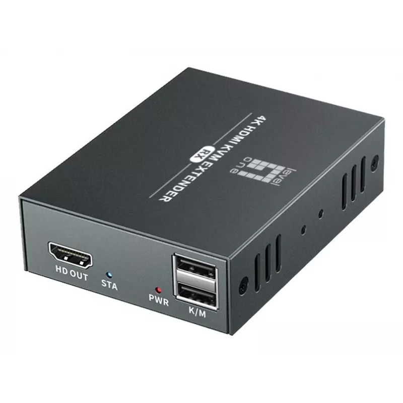 AV-pikendaja (saatja ja vastuvõtja) LEVELONE HVE-8111, 3840x2160, Cat6, USB-A/USB-B, DC 12V (2 tk)
