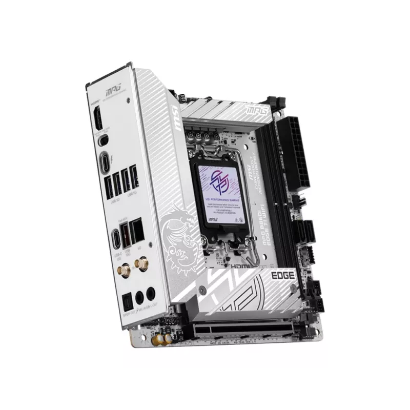 MSI MPG B860I EDGE TI WIFI emaplaat Intel B860 LGA 1851 (Socket V1) mini ITX