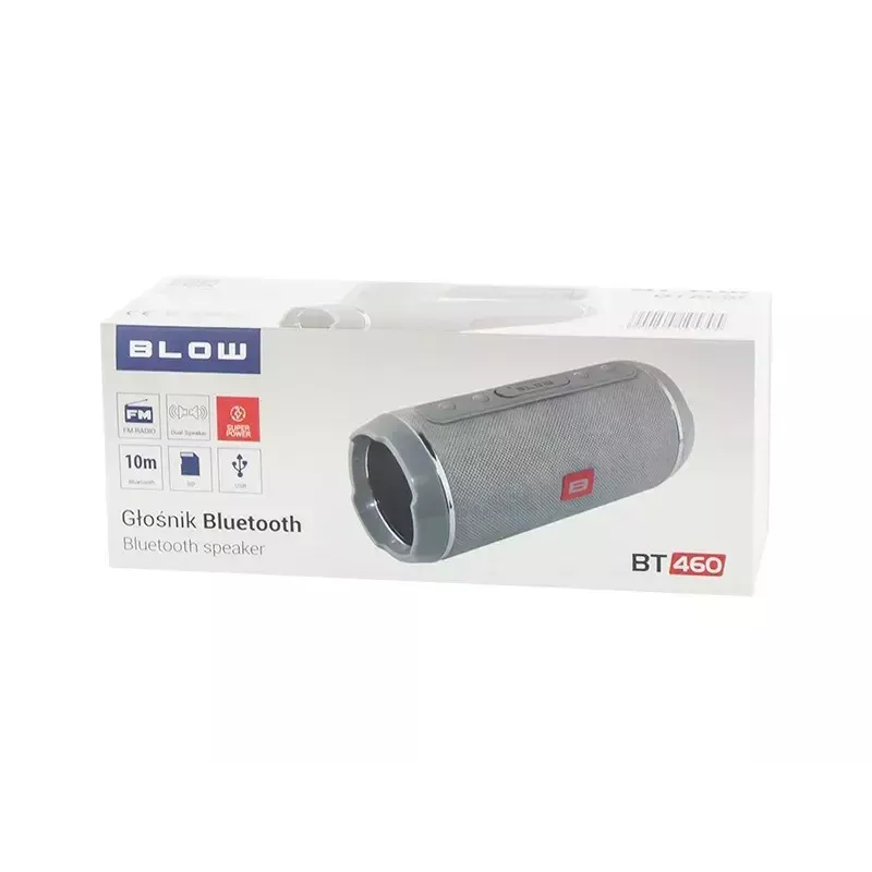 Mono portatiivne kõlar BLOW BT-460 HALL — 5 W RMS, 2000 mAh aku, Bluetooth 4.0, MicroSD, FM, AUX
