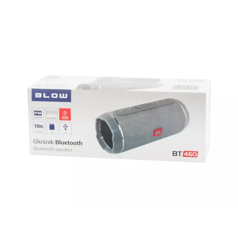 Mono portatiivne kõlar BLOW BT-460 HALL — 5 W RMS, 2000 mAh aku, Bluetooth 4.0, MicroSD, FM, AUX