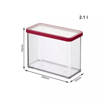Toidunõu rotho LOFT 2.1 L ristkülikukujuline läbipaistev 100×200×142 mm, tehnopolümeer