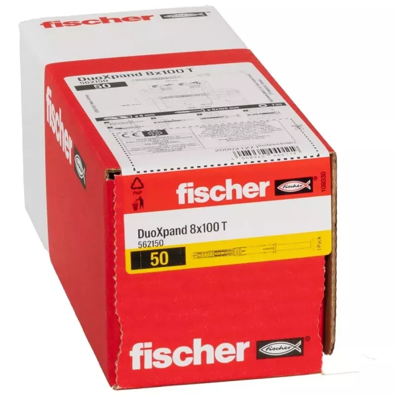Laienevankur Fischer 562150 100 mm nailon 50 tk