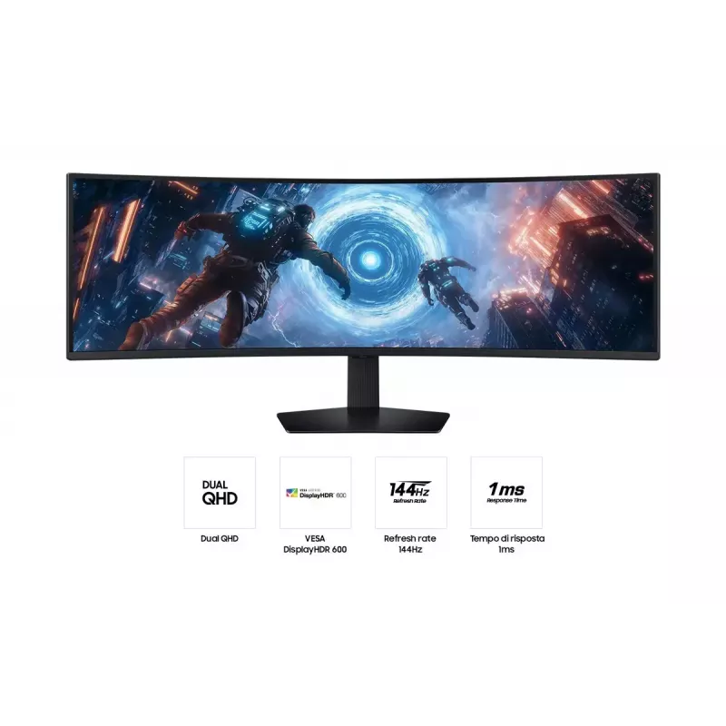 Samsung S49FG912EU arvutimonitor 124,5 cm (49 tolli) 5120 x 1440 pikslit Dual QHD LCD must