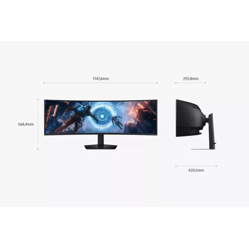 Samsung S49FG912EU arvutimonitor 124,5 cm (49 tolli) 5120 x 1440 pikslit Dual QHD LCD must