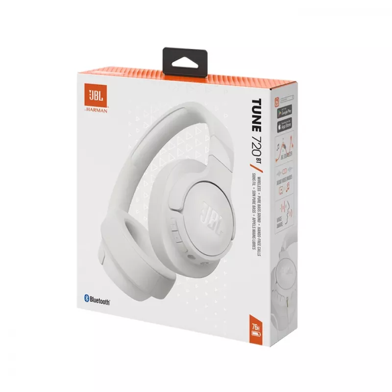 JBL Tune 720BT Peakomplekt Juhtmevaba Peapael Kõned/Muusika Bluetooth Valge
