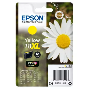 Kassett Epson 18XL Kollane 450 lehekülge Tint C13T18144012