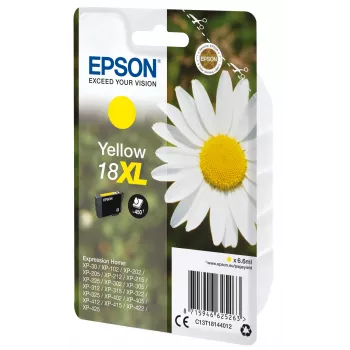 Kassett Epson 18XL Kollane 450 lehekülge Tint C13T18144012