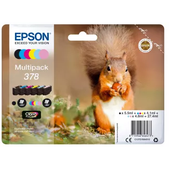 Tindikasset Epson C13T37884010 Must Tsüaan Heletsüaan Hele magenta magenta Kollane