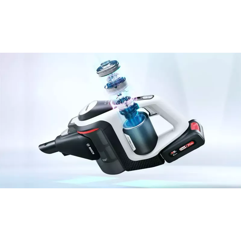 Bosch Serie 8 BBS8214 pulkpuhasti/elektrihari 2-in-1 pulkpuhasti Aku Kuiv Kotita Valge 4 Ah
