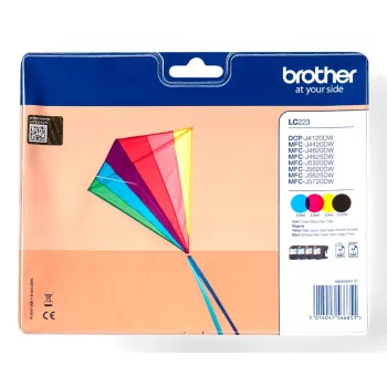 Brother LC223VALBPDR tindikassett 4 tk Originaal must, tsüaan, magenta, kollane