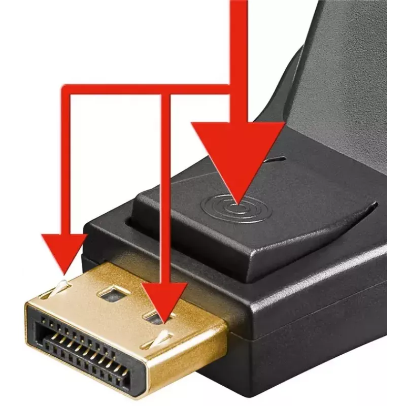 Goobay DisplayPort/DVI-D adapter 1.1 kullatud must