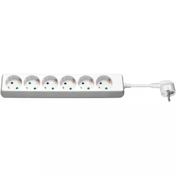 Goobay 6-poolne pikendusjuhe 1,5 m valge 6 vahelduvvoolu pistikupesa 3500 W