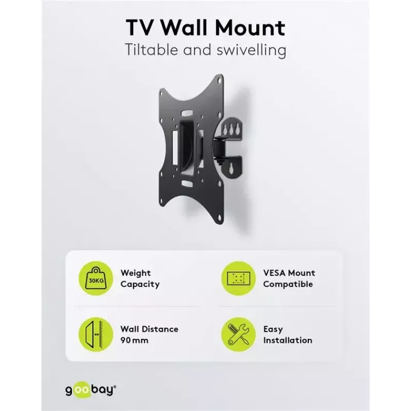 TV seinakinnitus Basic Tilt Goobay 51893