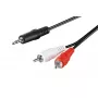 Audiojuhe Goobay 51652 10m 3,5 mm kuni 2 x RCA Must
