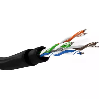 Võrgukaabel Goobay CAT 6 Outdoor U/UTP 100m Must