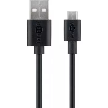 Goobay Micro-USB kiirlaadimis- ja sünkroonimiskaabel 1 m USB 2.0 must