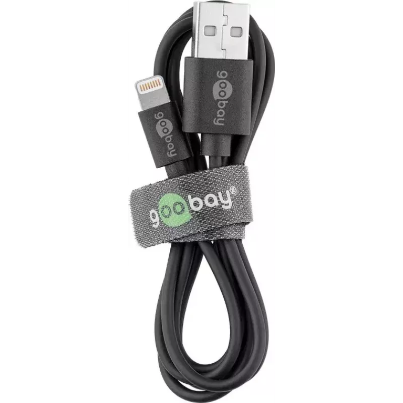 Goobay Lightning USB laadimis- ja sünkroonimiskaabel 0,5 m Lightning USB A CE MFi